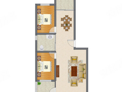 2室2厅 89.15平米