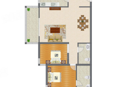 2室2厅 152.39平米