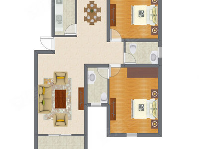 2室2厅 111.40平米