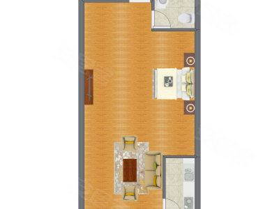 1室0厅 57.50平米