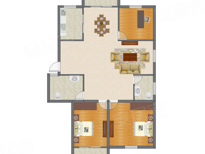3室2厅 138.55平米
