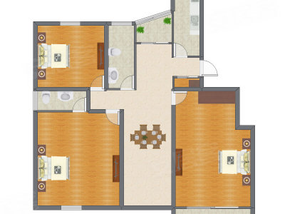 3室2厅 134.80平米
