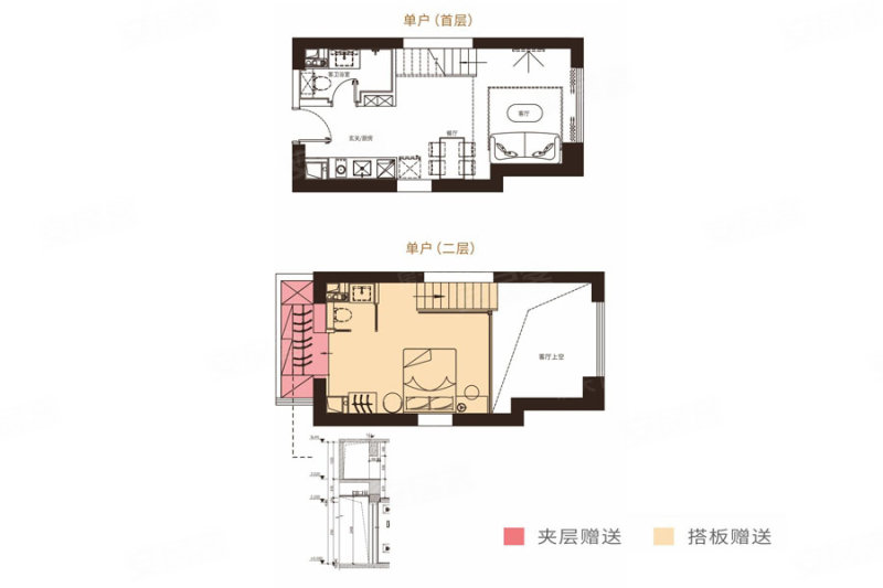 藏珑湖上公馆1室1厅1卫46.1㎡南51万