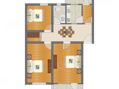 3室1厅 94.64平米