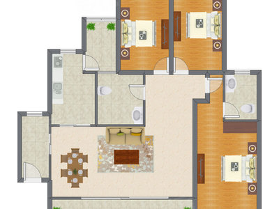 3室2厅 143.70平米