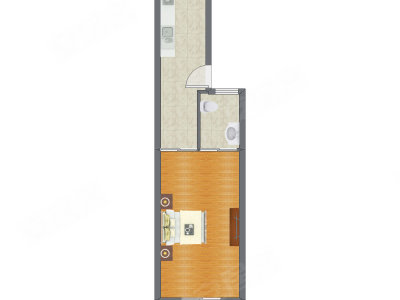 1室0厅 42.50平米