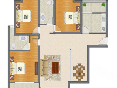 3室2厅 140.65平米