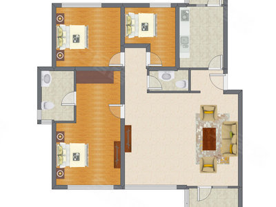 3室1厅 139.95平米