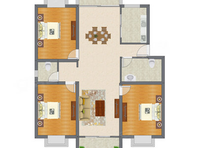 3室2厅 145.86平米