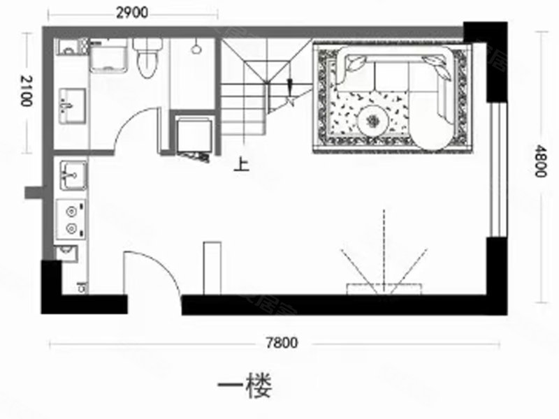 悦来广场2室2厅1卫39㎡南25万