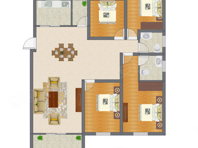 4室2厅 112.39平米