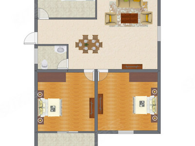 2室2厅 100.85平米