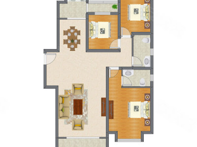 3室2厅 150.49平米