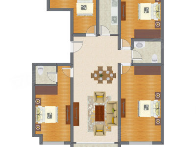 4室2厅 106.84平米