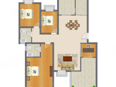 4室2厅 135.24平米