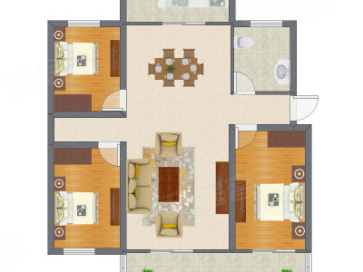 3室2厅 83.05平米