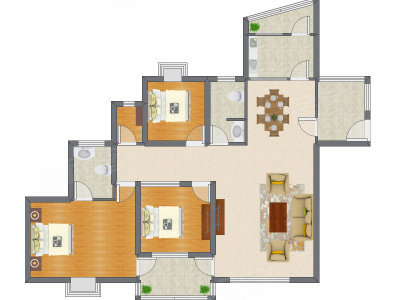 3室2厅 148.75平米