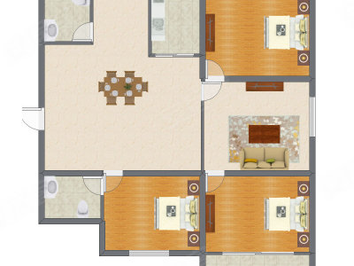 3室2厅 115.90平米