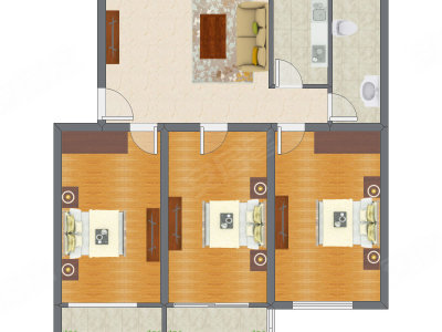 3室1厅 116.85平米