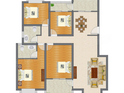 4室2厅 150.52平米