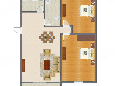 2室2厅 99.65平米