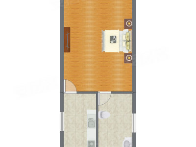 1室0厅 40.00平米