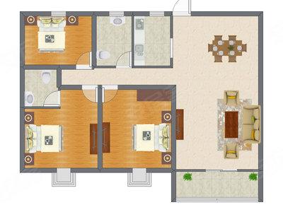 3室2厅 94.23平米