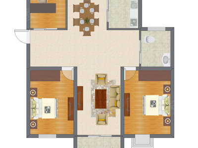 2室2厅 84.60平米