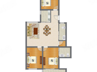 3室2厅 119.31平米