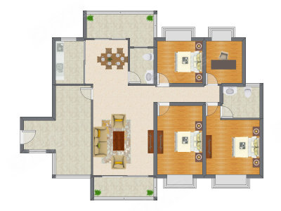4室2厅 155.21平米