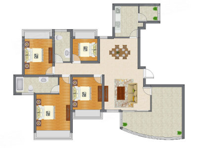 4室2厅 152.88平米