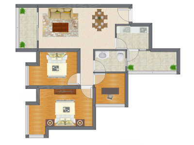3室2厅 78.50平米