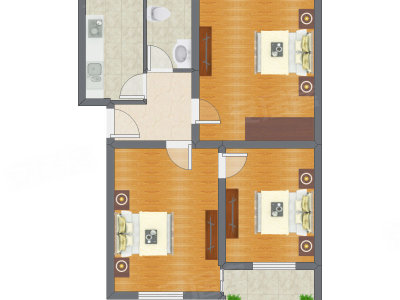 3室1厅 87.90平米