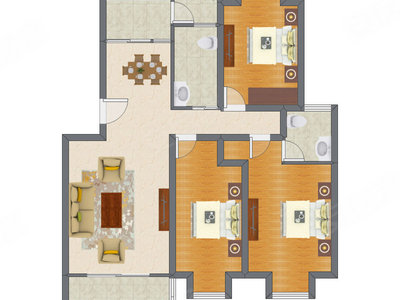 3室2厅 131.99平米