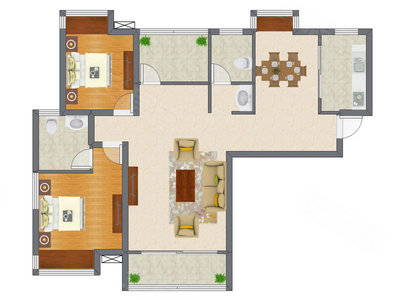 2室2厅 119.11平米