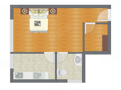 1室0厅 62.00平米户型图