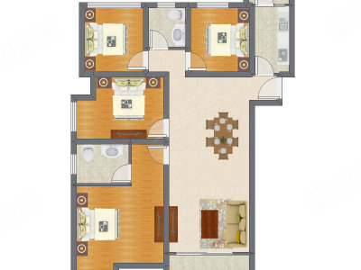 4室2厅 127.46平米