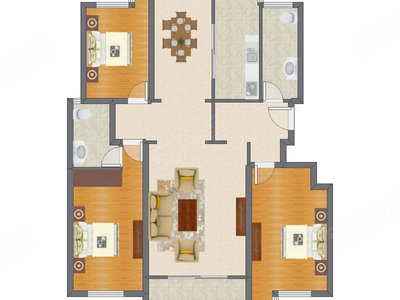 3室2厅 162.85平米