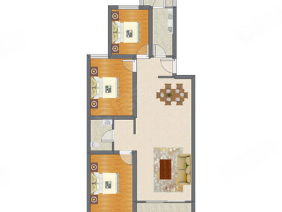 3室2厅 120.17平米