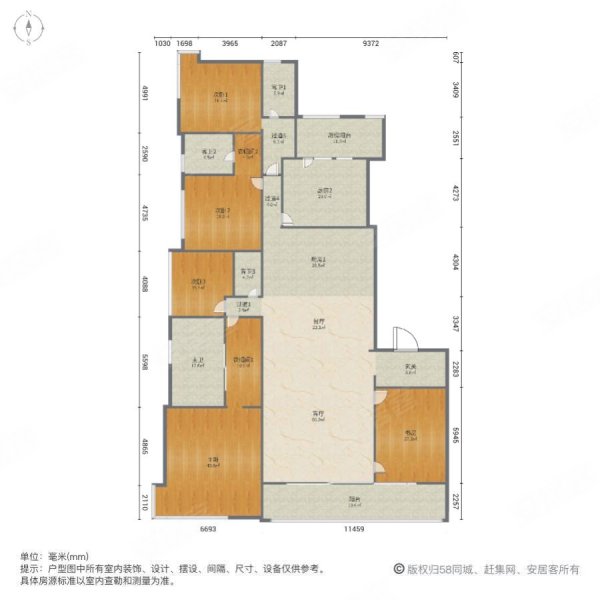 嘉天汇5室2厅4卫329.57㎡南北6710万