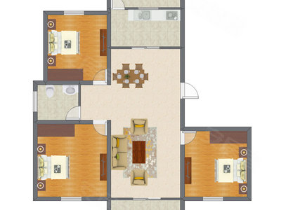 3室2厅 127.50平米