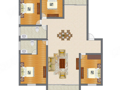 4室2厅 118.52平米