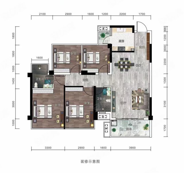 南宁安吉麒麟尊府4室2厅2卫95㎡南105万
