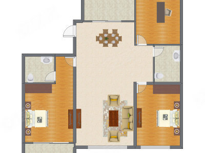 3室2厅 190.90平米