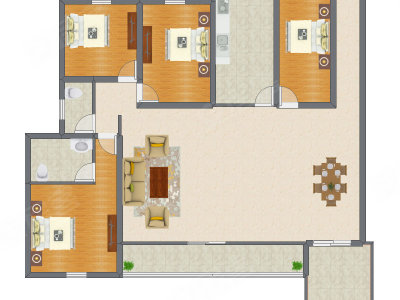 4室2厅 256.00平米