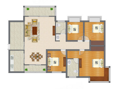 4室2厅 165.53平米