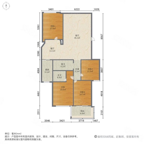 誉境阳光花园户型图图片