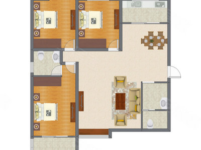 3室2厅 143.01平米