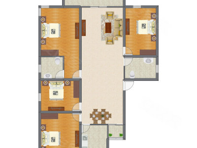 4室2厅 132.57平米