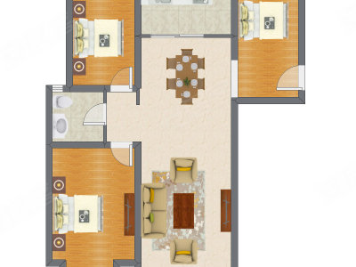 3室2厅 101.39平米